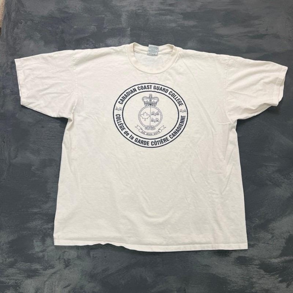 Vintage Canadian Coast Guard College Shirt Mens XXL White 1990s